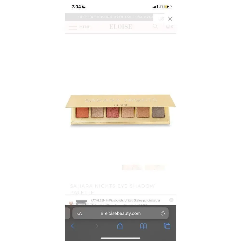 ELOISE BEAUTY Sahara Nights Eye Shadow Palette